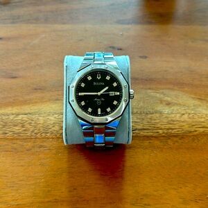 Bulova stainless steel silver watch